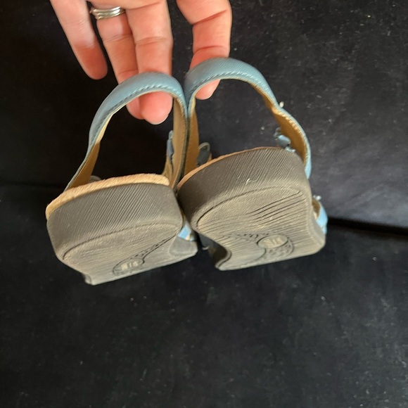 Earth Origins Nellie Persian Blue Leather Mary Jane Sandals Women’s 9W - Picture 4 of 9